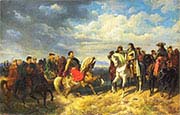 King Jan three Sobieski Meets Emperor Leopold one near Schwechat